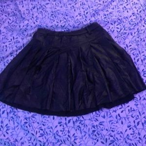black mid length skirt